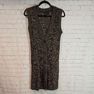 The Limited brown button front sweater vest size M